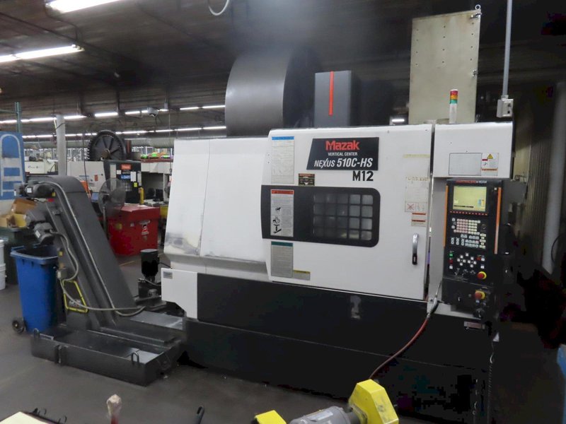 Mazak VCN 510C-HS (High Speed) CNC Vertical Machining Center, Fushion 640M, Rotary Table, Probing, 15K RPM, 48 ATC, Chip Conveyor and MORE!- Auction Item
