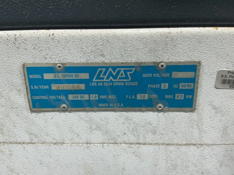 LNS 0.2 KW, 64” QUICK LOAD SERVO S2 MAGAZINE BAR FEEDER  -  Q.L. SERVO S2