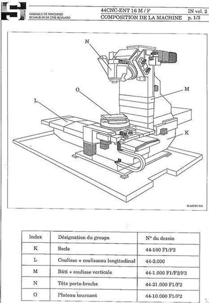 Schaublin - 44 CNC X:520 - Y:520 - Z:420mm