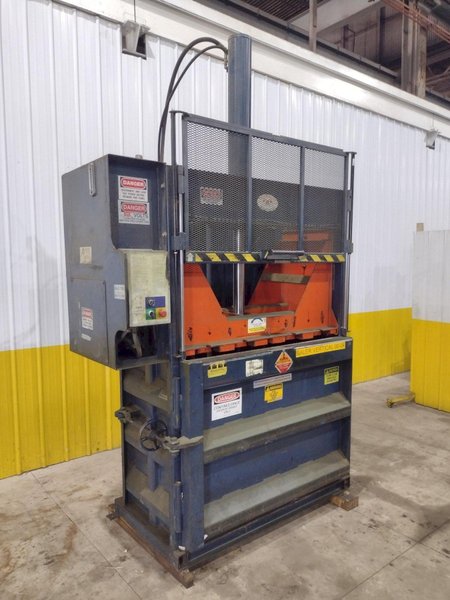 60&quot; X 30&quot; JV MANUFACTURING MODEL #VB60-B HYDRAULIC DOWNSTROKE VERTICAL CARDBOARD BALER: STOCK #23605
