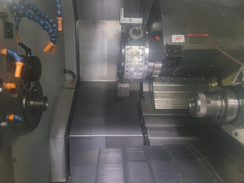 Yama Seiki GTW-1500Y CNC Multi-Axis Lathe, 6" Chuck, 5000 RPM, 12 position Turret, Live Tooling, Gang Tool Slide, Sub-Spindle, Fanuc 32i-B, LNS Quickload Servo S2 Barfeeder, 25HP, New 2017