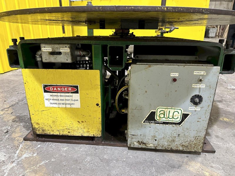 5,500 LBS X 48&quot; AWC (ACCRA-WIRE CONTROLS) MODEL #F-200 HORIZONTAL PALLET TYPE POWERED DE-COILER REEL: STOCK #20066