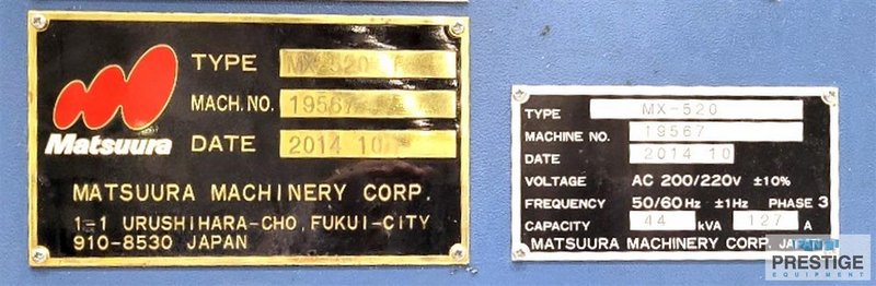 Matsuura MX-520 5-Axis Vertical Machining Center