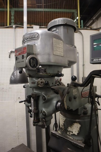 Bridgeport Series I Vertical Knee Mill, X &amp; Y-Axis Servo Power Feeds, 2-Axis Acu-Rite DRO- Auction Item
