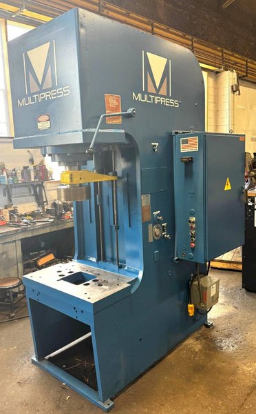 75 Ton Multipress Gap Frame Hydraulic Press, 15&quot; Str., 30&quot; DL, 20&quot; x 34&quot; Bed, 30 HP