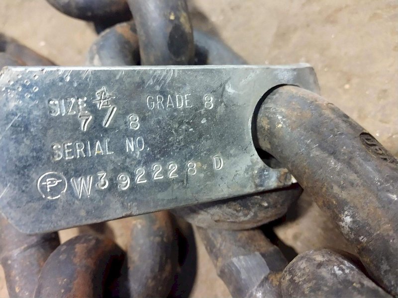 7/8&quot; X 20&#039; CROSBY HEAVY DUTY LIFTING CHAINS &amp; HOOKS, 130,000 LBS CAPACITY: STOCK #12577