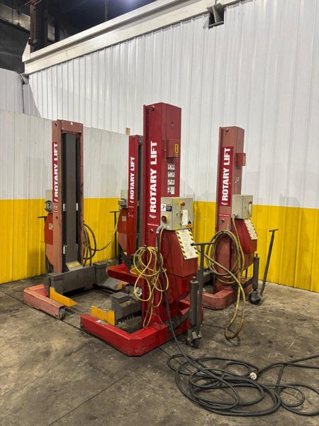 (4) 15,000 LBS ROTARY MODEL #HP415-100 HEAVY DUTY MOBILE COLUMN LIFT JACKS: YOBRO #24468