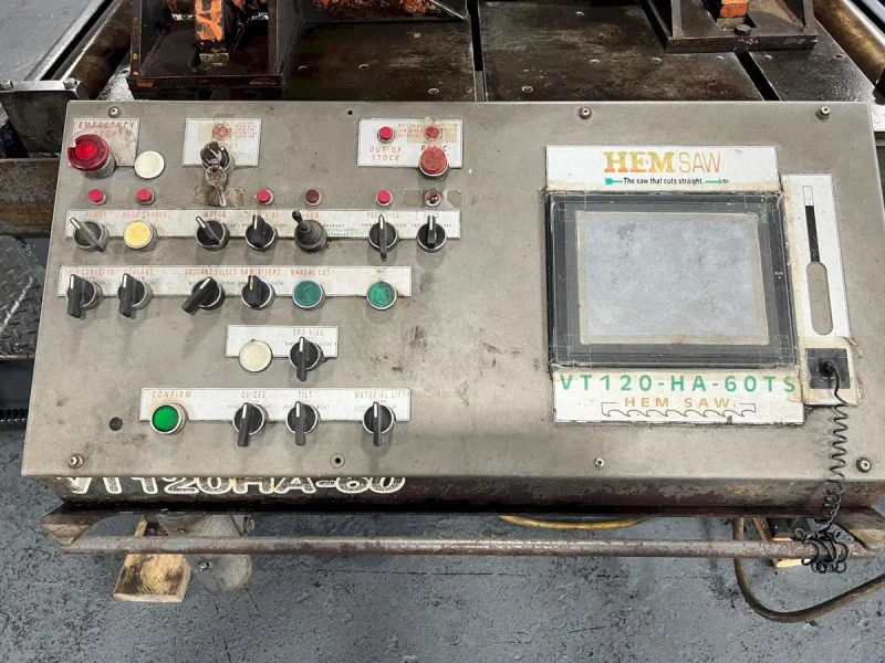 USED HEM 18" X 24" FULLY AUTOMATIC TILT FRAME VERTICAL BANDSAW MODEL VT120 HA-60 TS, Year: 2012