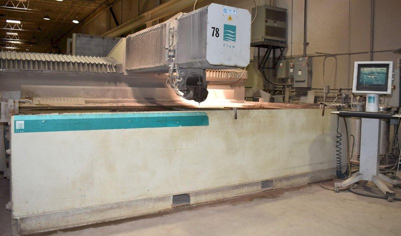 FLOW (2006) MODEL 713633-1 CNC INTEGRATED FLYING BRIDGE WATERJET CUTTING MACHINE W/ FLOWMASTER: STOCK #19096