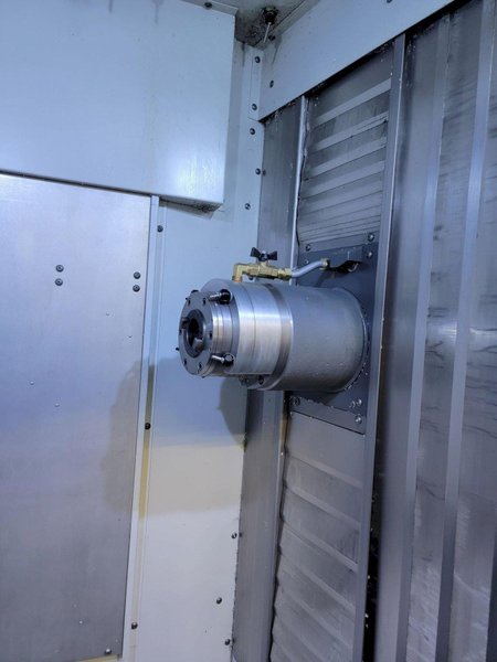 Haas EC-400 Pallet Pool 4-Axis CNC Horizontal Machining Center with 6-Station Pallet Pool, 12,000 RPM Spindle, Full 4th Axis, 100 Station Tool Changer, 1000 PSI Through Spindle Coolant, and Probing.