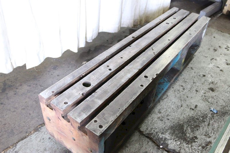 77' X 18' X 15' CAST IRON T SLOT TABLE: STOCK #17606