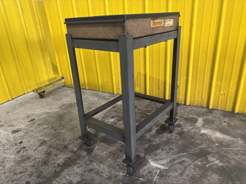 24&quot; X 18&quot; X 4.5&quot; STARRETT GRADE A GRANITE INSPECTION TABLE LAYOUT PLATE ON STAND: YOBRO #23852