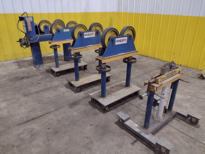 6,000 LB PANDJIRIS MODEL PIPER 3 TANK TURNING ROLLS, DRIVE &amp; IDLERS, 110V : YOBRO 24750