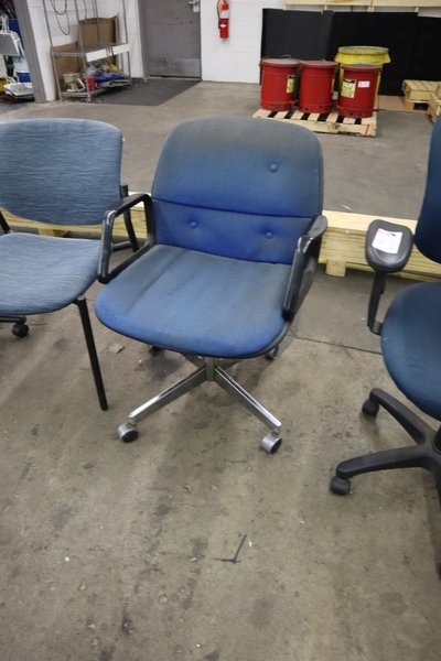 Blue Office Chairs (5)- Auction Item