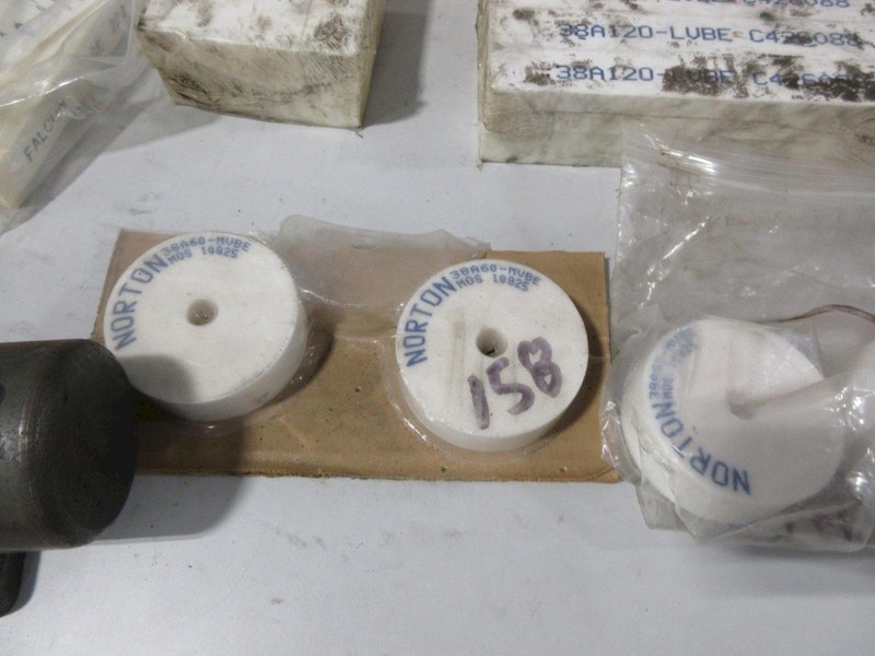 Norton Brake Controlled Truing Device with Spare Wheels and Rectuglar Deburring Stones- Auction Item