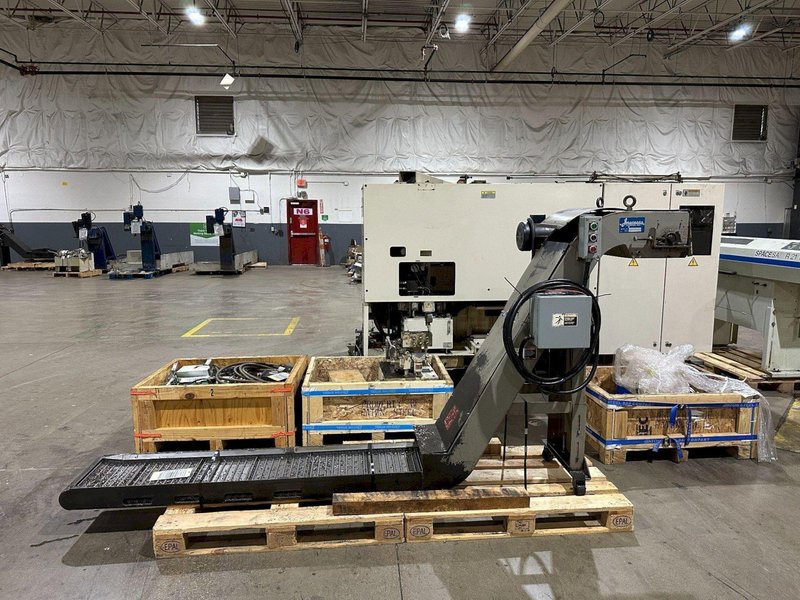 2002 OKUMA IMPACT LU-15 TWIN TURRET CNC LATHE USED