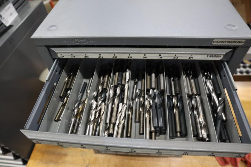 Huot Letter Stub Drill Index 3 Drawer with Contents- Auction Item