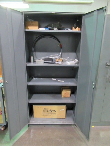 Equipto 2-Door Cabinet with Contents- Auction Item