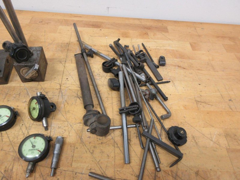 Federal Dial Travel Indicators with Assorted Height Stands and Clamps- Auction Item