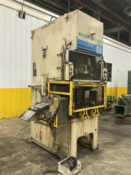 66 TON KOMATSU MODEL #OBS60-3 GAP FRAME PRESS 6.3" STROKE &amp; 6" SONORUKA COIL FEED LINE: YOBRO #25937