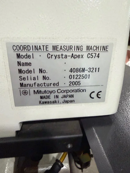 USED MITUTOYO CRYSTA-APEX C574 20" X 28" CMM