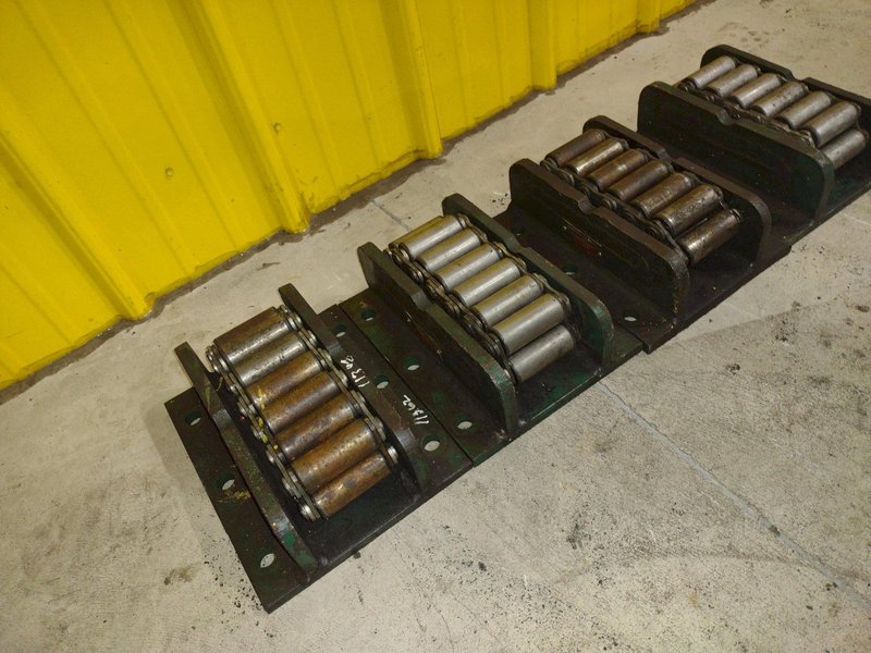 (4) 15 TON HILLMAN ROLLER TYPE MODEL #15-0T NARROW MACHINE SKATES: STOCK #23002