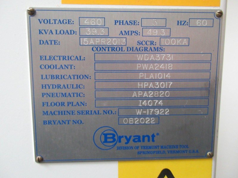 Bryant RU1 CNC Internal Grinding Machine, Fanuc 0iMD Control