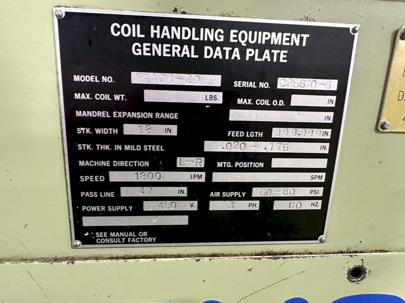 220 TON AIDA #PMX-L2-200H SSDC PRESS LINE, COMPLETE WITH CWP SPACE SAVER COIL FEED LINE: STOCK #22213