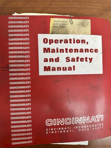 14' X 3/8" CINCINNATI MODEL 375-HS HYDRAULIC SHEAR WITH BACK GAUGE; FLOOR STANDING, NEW 1998: YOBRO #24238