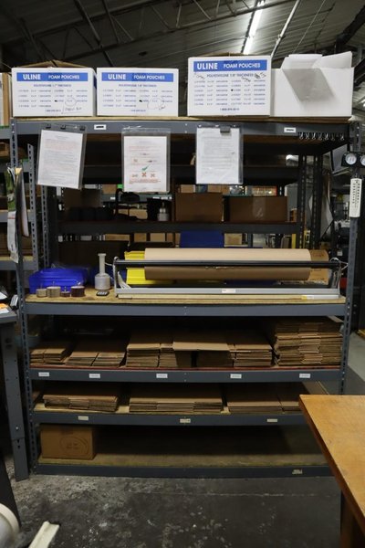 (6) Adjustable Shelving Units with Shelves - NO CONTENTS- Auction Item