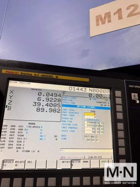 Doosan NHM 6300 CNC Horizontal Machining Center, 2016