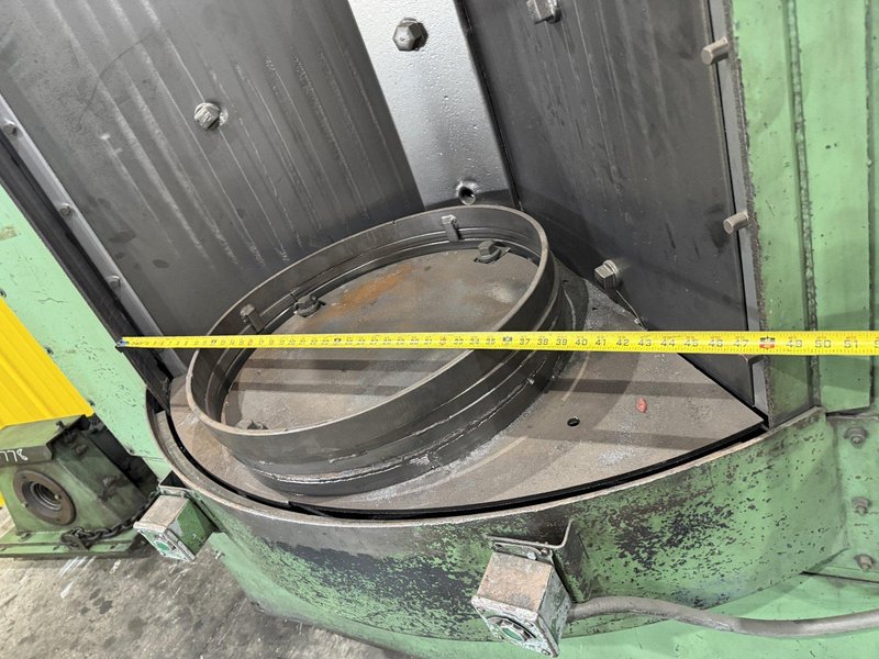 4 STATION X 20 HP -72&quot; X 40&quot; BRONCO SHOT BLAST ROTARY TABLE PART BLASTIN MACHINE: STOCK #23778