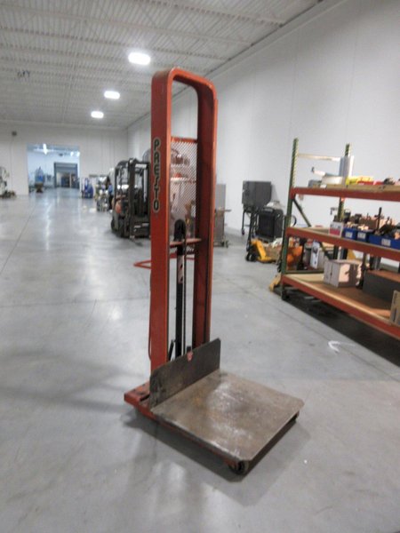 PrestoLifts Hydraulic Stacker Lift Truck M378 1000 Lb - Auction Item