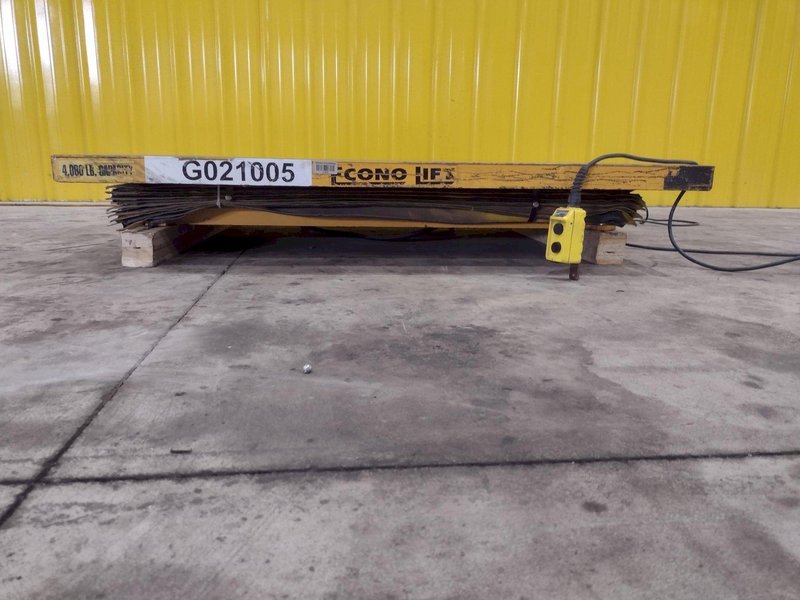 54" X 43.5" 4000 LB ECONO LIFT MODEL #SL36-40 HYDRAULIC DOUBLE ROLLER TOP STYLE LIFT TABLE, 110V: STOCK #20955