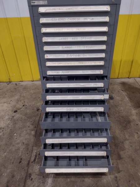 15 DRAWER STANLEY VIDMAR PARTS CABINET 30" X 27.5"X 60" : YOBRO 25552