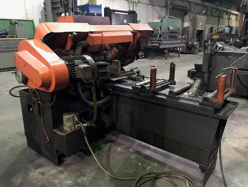 USED AMADA AUTOMATIC HORIZONTAL BAND SAW , Model HA-400W, 16" x 16", YEAR: 1997