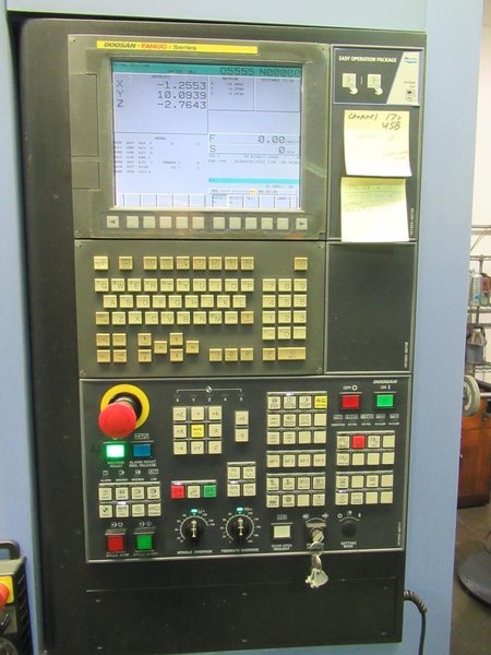 Doosan Mynx 6500/40 CNC Vertical Machining Center with Doosan-Fanuc i Series CNC Control,  30-ATC Thru Spindle Coolant, 12,000 RPM, CAT 40,- Auction Item
