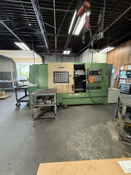 Mori Seiki SL-35A CNC Lathe, 1988 – Tailstock, Chip Conveyor