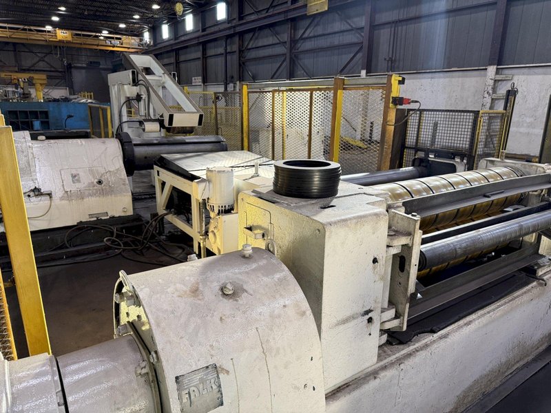 54" X .110" YODER SLITTING LINE, COMPLETE LINE, LOTS OF TOOLING: YOBRO #24277