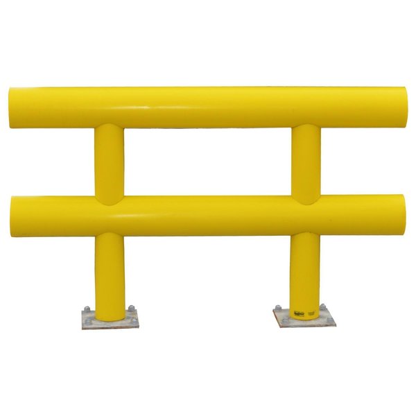 (20) 6' LONG x 42" HIGH IDEAL SHIELD TWO LINE PLASTIC COATED HEAVY DUTY GAURDRAIL BARRIER: YOBRO #24874
