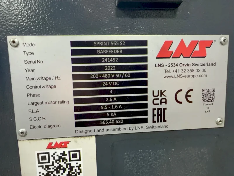 LNS 190" BAR FEEDER  -  SPRINT 565 S2
