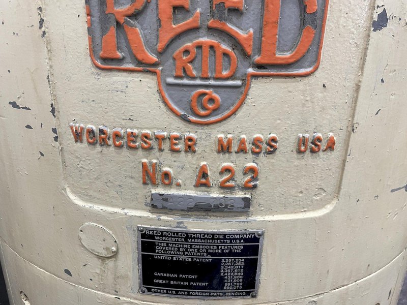 REED MODEL #A22 THREAD ROLLER: STOCK #76878