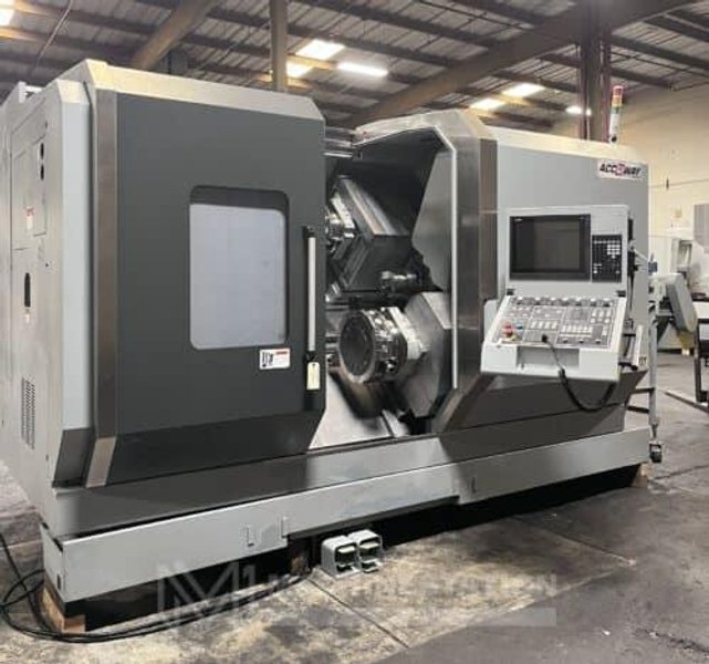 Accuway UZ-2000T2Y CNC Lathe – Y Axis Twin Spindle Twin Turret