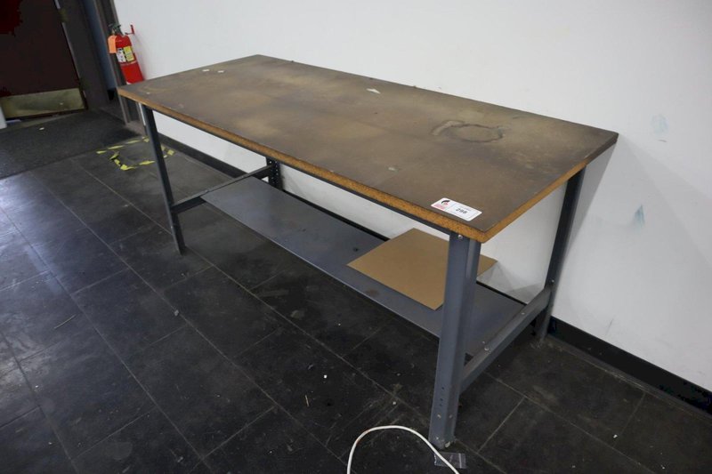 Steel Frame Work Bench with Wood Top- Auction Item