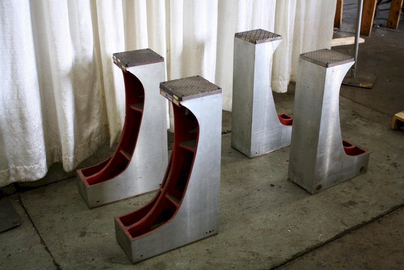 SET OF FOUR 8&#039; X 29&#039; NORTON ANGLE PLATES:  STOCK #66849