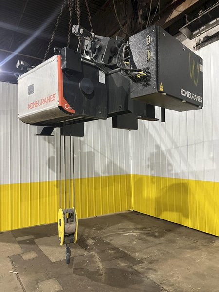 17.5 TON (2014) KONE-CRANES MODEL #CXT60410160P75GGN0S SINGLE GIRDER OVERHEAD CRANE HOIST &amp; TROLLEY: STOCK #18634