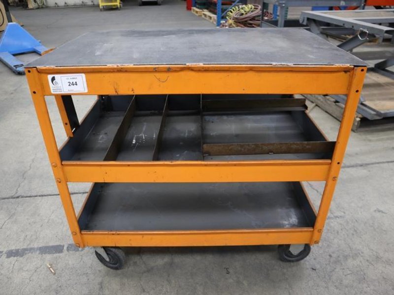 Metal Cart w 3 Shelves- Auction Item