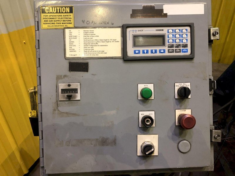 24" X .070" X 6,000 LB SERVO PRESS COIL FEED LINE, COIL REEL, LEVELER, &amp; DALLAS FEEDER: STOCK 16275