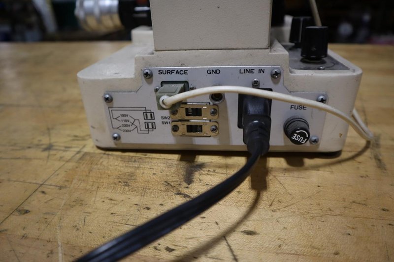 Toolmakers Microscope w .0001" Res Micrometer Table Feed Handles, Surface and Profile Illumination- Auction Item