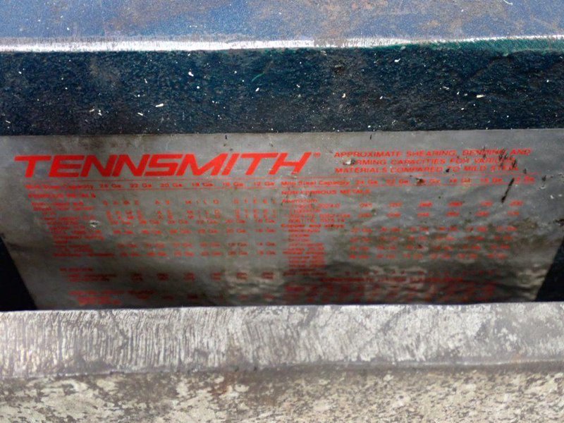 TENNSMITH 24 GA. HYDRAULIC SQUARING SHEAR